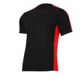 Koszulka T-shirt 180g/m2 czarno-czerwona